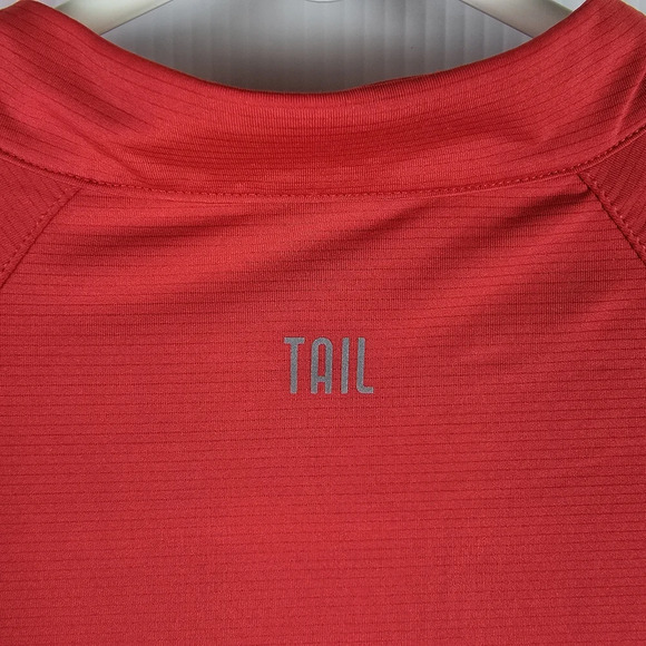 NWOT Tail White Label Red Short Sleeve Performance Golf Tennis Zip Shirt  Small - Picture 8 of 10